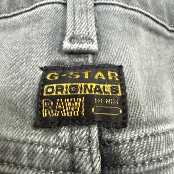 GStar RAW Jeans Mens 30x32 Gray 3D Slim Button Fly Straight Moto Streetwear - Picture 8 of 12